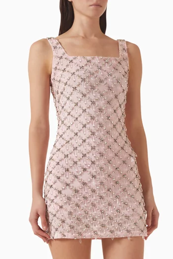 فستان صوفيا ارابيلا مزين بتطريزات قماش شبكي