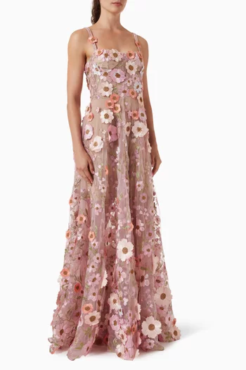 فستان سهرة فينيس بتطريزات بارزة