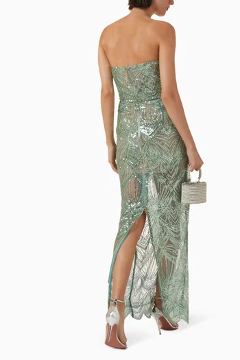 فستان جيزيل مزين بتطريزات