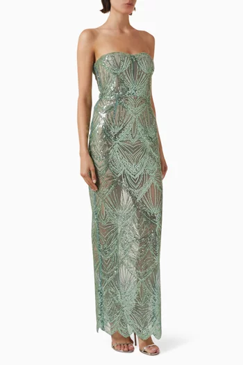 فستان جيزيل مزين بتطريزات