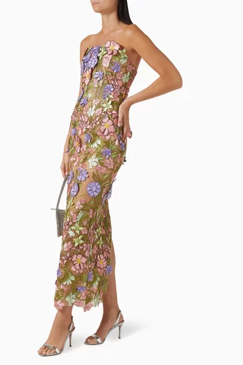 Iris 3D Floral Maraya Dress