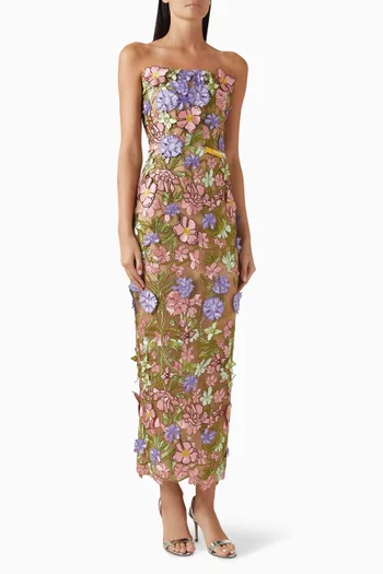 Iris 3D Floral Maraya Dress