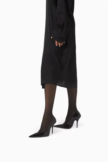 حذاء كلاسيك أفينيو بكعب 110 مم جلد عجل لامع