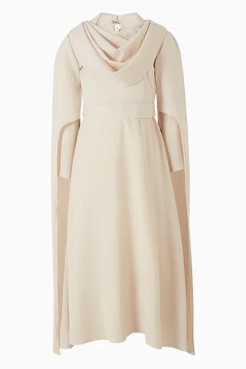 فستان واسع بفتحة رقبة بنمط وشاح 