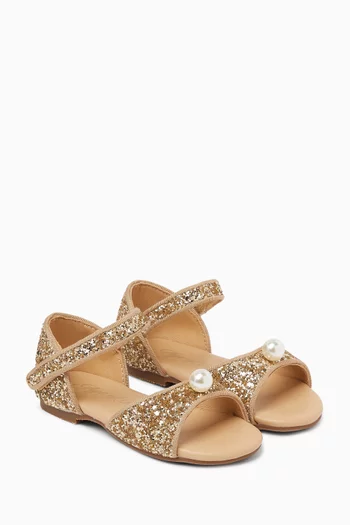 Mila Glitter-embellished Sandals