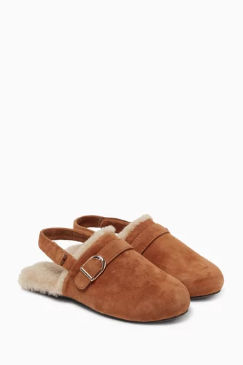 Fur Sandals in Suede