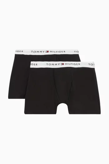 Signature Logo Waistband Boxer Briefs, Set of 2