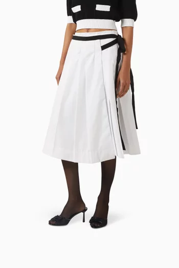 حذاء مفتوح من الخلف بعقدة وكعب 75 مم قماش شبكي