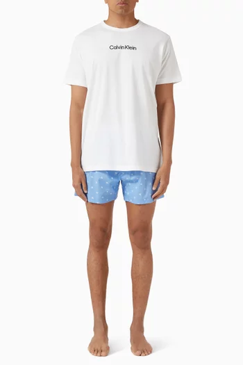 طقم بيجاما بشورت قطن