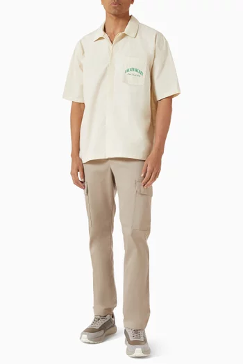 قميص بيجاما بشعار الماركة قطن