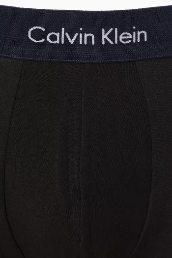 Low-rise Trunks in Stretch Cotton, Set of 5