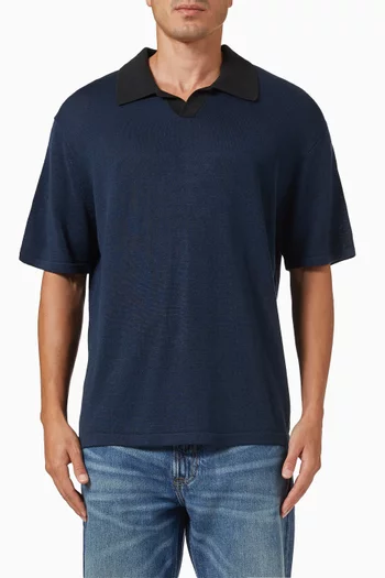 Polo Shirt in Linen-blend