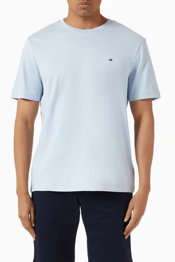 تي شيرت مطرز بشعار العلم قطن