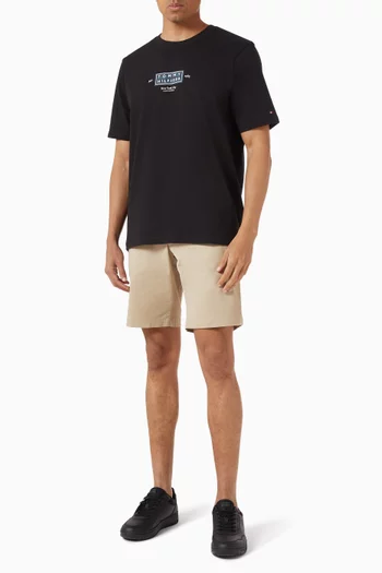 تي شيرت بشعار الماركة الكلاسيكي قطن جيرسيه