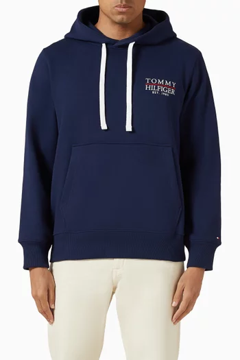 Heritage Logo-print Hoodie in Cotton-terry