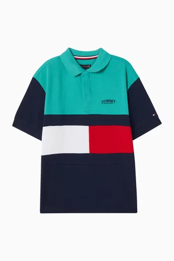 تي شيرت بولو بشعار الماركة قطن