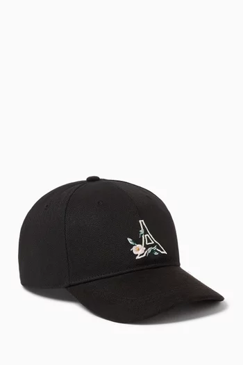 Floral Eiffel Contrast Cap in Cotton