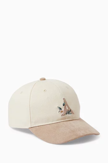 Floral Eiffel Contrast Cap in Cotton