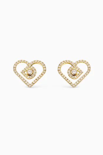 Love By Damas Diamond Earrings in 18kt Yellow Gold