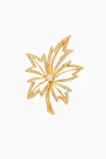 بروش نابير بتصميم ورق شجر فينتج من الثمانينيات