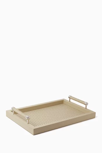 صينية ديانا مستطيلة منسوجة يدويًا بحجم صغير