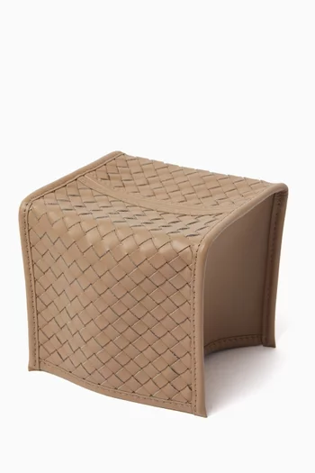 حامل مناديل البا بتصميم مربع منسوج يدويًا