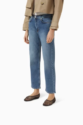 Sonia Ballerina Flats in Woven Leather