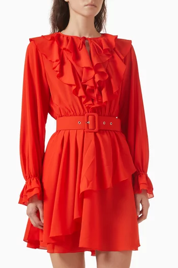 فستان إلما قصير بكشكش