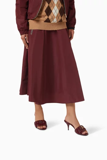 حذاء مفتوح من الخلف بتصميم مبطن جلد نابا لامع