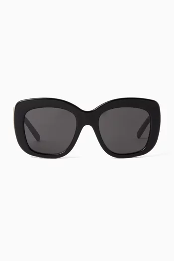 نظارة شمسية بإطار بتصميم فراشة أسيتات