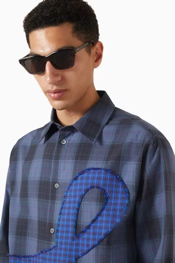 Slim Geometric Sunglasses in Acetate