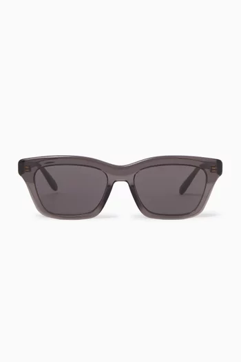 Slim Geometric Sunglasses in Acetate