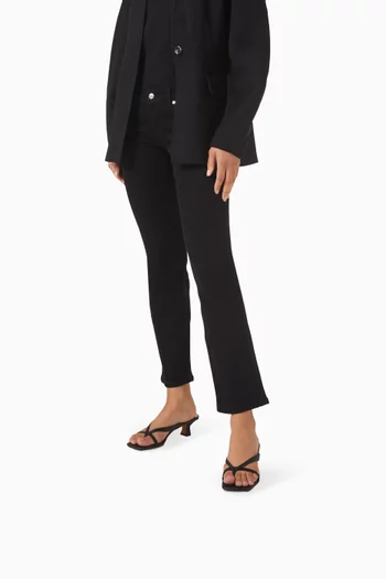 حذاء بريفيل مفتوح من الخلف بسيور بنمط ثونغ جلد