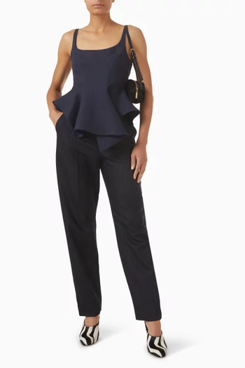 بلوزة لوا بتصميم جرس قطن بوبلين