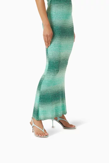 حذاء مفتوح بيكيني بسيور رفيعة وكعب 75 مم جلد نابا