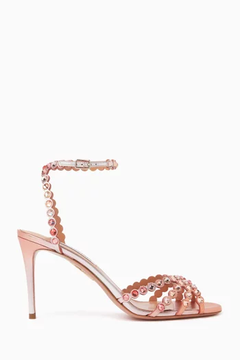 صندل تيكيلا بكعب 85 مم جلد لامع