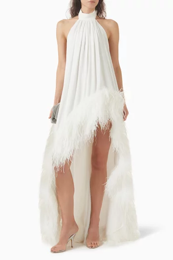 فستان سهرة مادلين بحمالة حول الرقبة