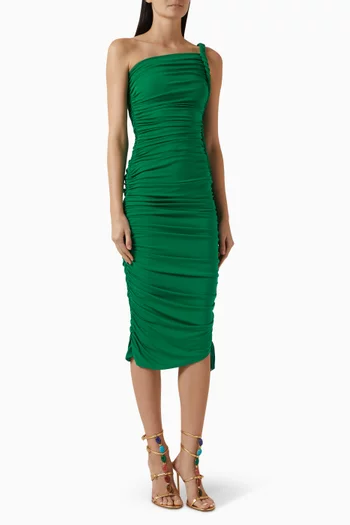 Alessia Draped Dress in Jersey