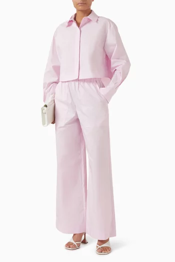 Renata Crop Shirt in Cotton Blend