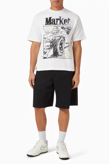 Scribbled Formula UV T-shirt in Cotton