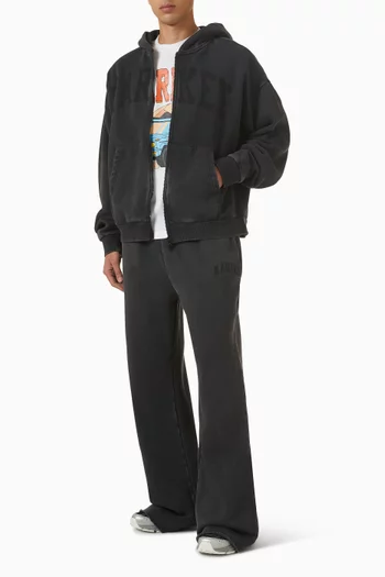 Shadow Arc Zip Hoodie in Cotton-fleece