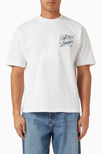 Airbrush Call My Lawyer T-shirt in Cotton