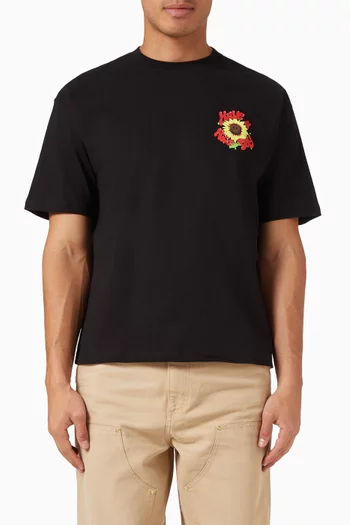 Smiley Sunflower T-shirt in Cotton