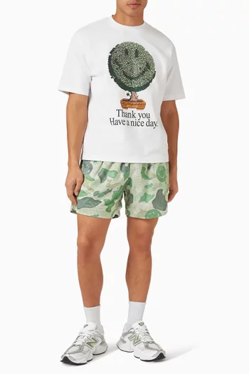 Smiley Bonsai Tree T-shirt in Cotton