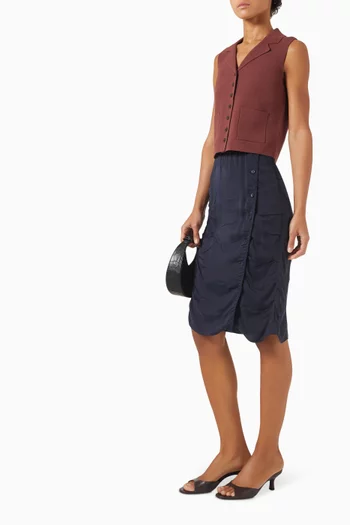 تنورة مزيج فيسكوز بكشكش