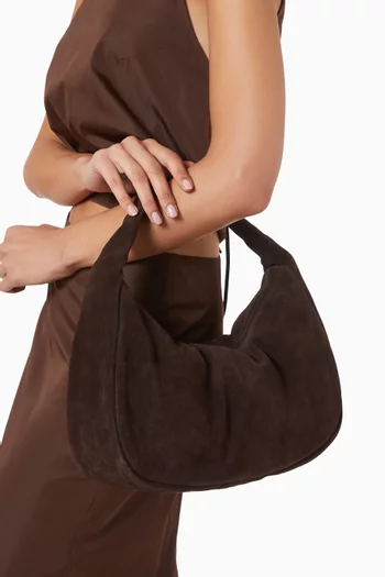 Large Bon Bon Shoulder Bag in Suede