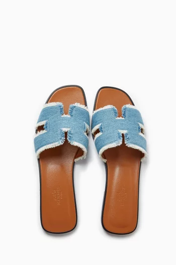 حذاء مفتوح أوران دينم بحواف منسلة غير مستعمل، مقاس 38.5 بالمقاسات الأوروبية