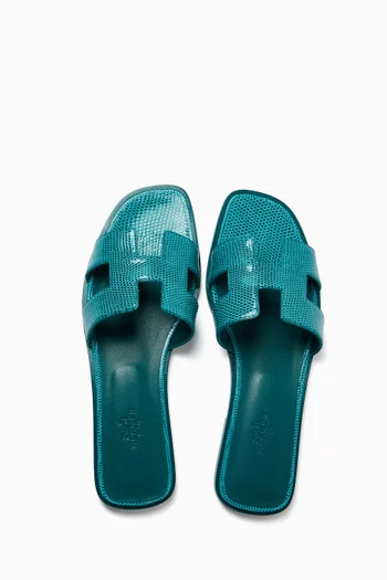 حذاء مفتوح اوران جلد حرباء غير مستعمل، مقاس 38.5 بالمقاسات الأوروبية