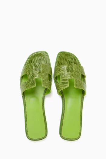 حذاء مفتوح اوران جلد حرباء غير مستعمل، مقاس 38.5 بالمقاسات الأوروبية