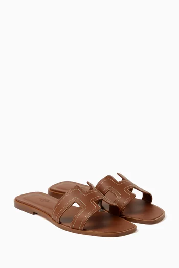 حذاء مفتوح أوران جلد عجل مطرز غير مستعمل، مقاس 38.5 بالمقاسات الأوروبية